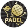 Picture of Padel Gold|black Printed Centre 50mm - 2in