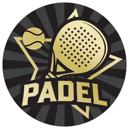Picture of Padel Gold~black Printed Centre 50mm