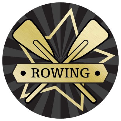 Picture of Rowing Gold~black Printed Centre 50mm