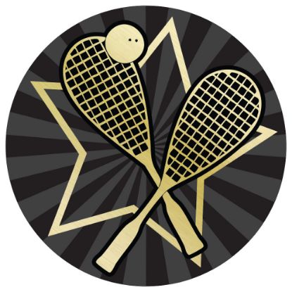 Picture of Squash Gold~black Printed Centre 50mm