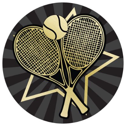 Picture of Tennis Gold~black Printed Centre 50mm
