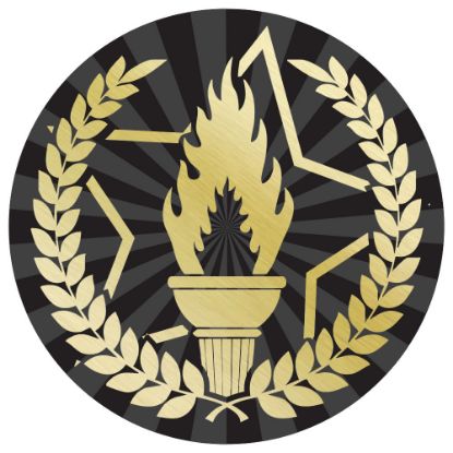 Picture of Victory Torch Gold~black Printed Centre 50mm