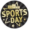 Picture of Sports Day Gold|black Printed Centre 50mm - 2in