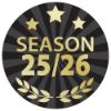 Picture of 2025|26 Season Gold|black Printed Centre 50mm - 2in