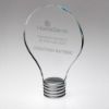 Picture of Clear Glass Lightbulb Plaque On Metal Screw Base (Approx 10mm Thick) - 8.5in