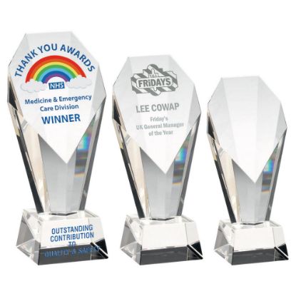 Picture of Clear Glass Obelisk On Base - 9.25in