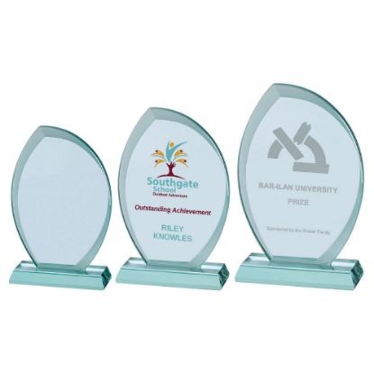 Picture of Jade Glass Plaque With Frosted Edges (15mm Thick)