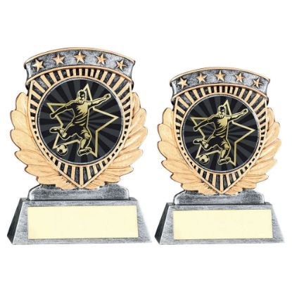 Picture of Pew~gold 5 Star Holder With Vinyl Male Football Insert & Plate