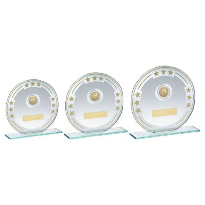 Picture of Jade~silver~gold Round Glass With Kick Boxing Insert And Plate