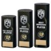 Picture of Black Plastic Filled Column Football Most Improved Player (1in Cen) - 8.25in