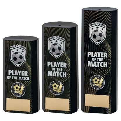 Picture of Black Plastic Filled Column Football Player Of The Match (1in Cen)