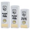 Picture of White Plastic Filled Column Football Player Of The Year (1in Cen) - 8.25in