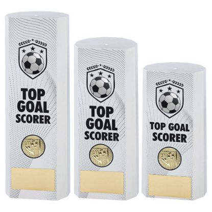 Picture of White Plastic Filled Column Football Top Goal Scorer (1in Cen)