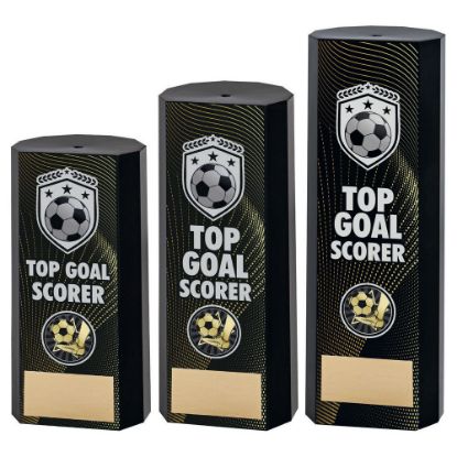 Picture of Black Plastic Filled Column Football Top Goal Scorer (1in Cen)