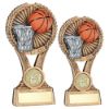 Picture of Brz|gold|pew Basketball Round Wreath On V Riser With Plate (1in Cen) - 5in