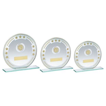 Picture of Jade~silver~gold Round Glass With Basketball Insert And Plate