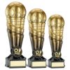 Picture of Gold|black Filled Plastic Football Net Column With Plate (1in Cen) - 9in