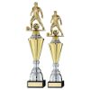 Picture of Gold Plastic Male Football Figure On Gold|silver Trophy (1in Cen) - 17.75in