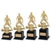 Picture of Gold|black Plastic Female Football Figure On Filled Base (1in Cen) - 8in