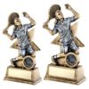 Picture of Brz|gold|pew Female Tennis Figure With Star Backing With Plate (1in Centre) - 7"