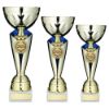 Picture of Gold|blue Trophy Cup With Plate (2in Centre) - 13.5in