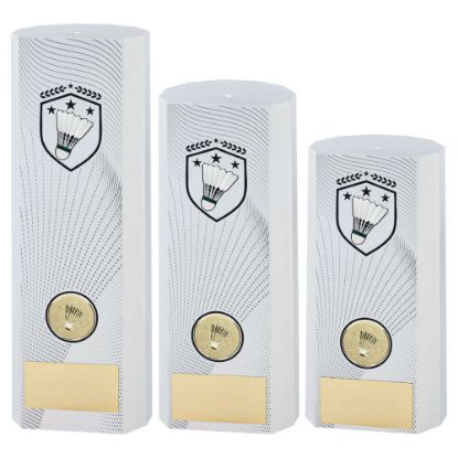 Picture of White Plastic Filled Column Badminton (1in Cen)