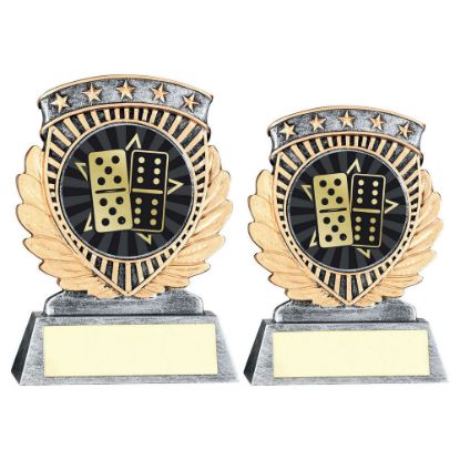 Picture of Pew~gold 5 Star Holder With Vinyl Dominoes Insert & Plate