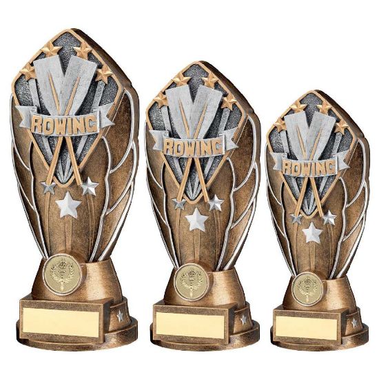 Trophy Distributors - Bz|silv Diamond Column + Rowing Disc & Plate (1in ...