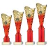 Picture of Gold|red Plastic Titan Cup Assembled On Marble (1in Cen) - 11.75in