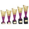 Picture of Gold|purple Plastic Titan Cup On Blk Marble Assembled Trophy (1in Cen) - 12in