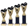 Picture of Black|gold Plastic Sabre Cup Assembled On Marble (1in Cen) - 10in
