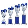 Picture of Silver|blue Plastic Sabre Cup Assembled On Marble With Tube (1in Cen) - 11in