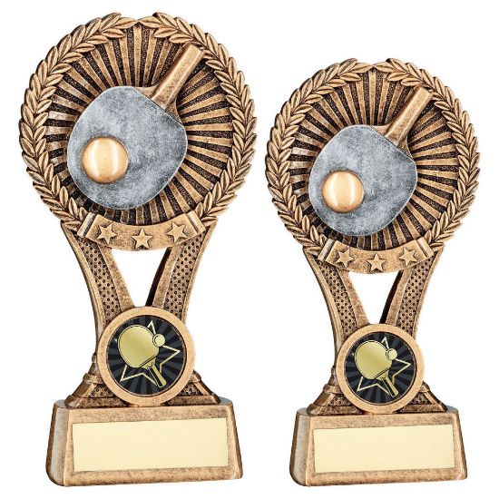 Trophy Distributors - Brz|gold|pew Table Tennis Round Wreath On V Riser ...