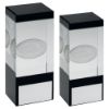 Picture of Clear|black Glass Block With Lasered Rugby Image With Plate - 4in