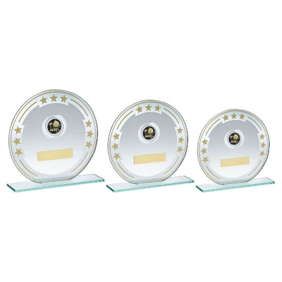 Trophy Distributors - Jade|silver|gold Round Glass With Vinyl Padel ...