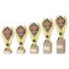 Picture of Gold Plastic Holder + Padel Disc On Cream Marble Trophy (1in Cen) - 11in
