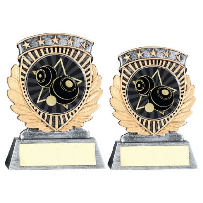 Picture of Pew~gold 5 Star Holder With Vinyl Lawn Bowls Insert & Plate