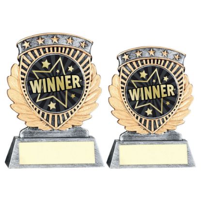 Picture of Pew|gold 5 Star Holder With Vinyl Winner Insert & Plate - 3.75in