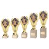 Picture of Gold Plastic Holder + Runner Up Disc On Cream Marble Trophy (1in Cen) - 10in
