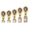 Picture of Gold Plastic Holder + Winner Disc On Cream Marble Trophy (1in Cen) - 7.75in