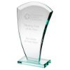 Picture of Jade Glass Curved V Plaque (10mm Thick) - 7.25in