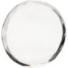 Picture of Clear Glass Round Paperweight With Faceted Edge (19mm Thick) - 4in