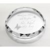 Picture of Clear Glass Round Paperweight With Faceted Edge (19mm Thick) - 4in