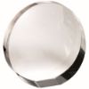 Picture of Clear Glass Round Wedged Paperweight (Flat Or Standing) - 4.5in