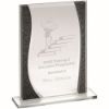 Picture of Jade Glass Rectangle Plaque With Silver Highlights - (4mm Thick) 7.25in