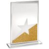 Picture of Jade Glass Rectangle Plaque With Gold|silver Glitter Detail (4mm Thick) - 8in