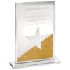 Picture of Jade Glass Rectangle Plaque With Gold|silver Glitter Detail (4mm Thick) - 8in