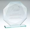 Picture of Jade Glass Octagon + Silver Lined Edges (4mm Thick) - 8.75in
