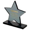 Picture of Smoked Black Glass Star Plaque (10mm Thick) - 6.25in