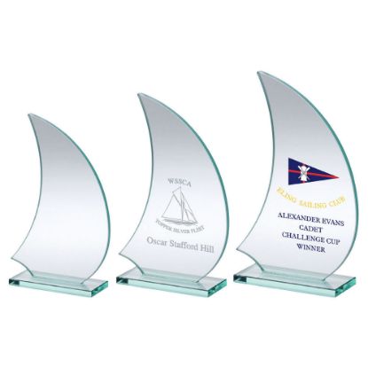 Picture of Jade Glass Sail Plaque (6mm Thick)
